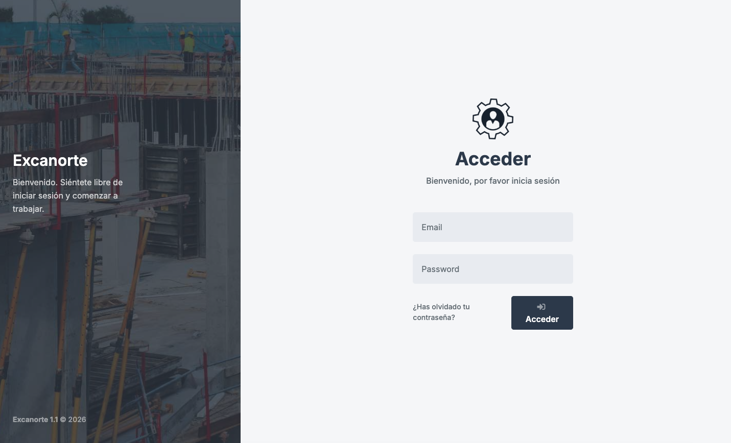 Sistema web de Excanorte